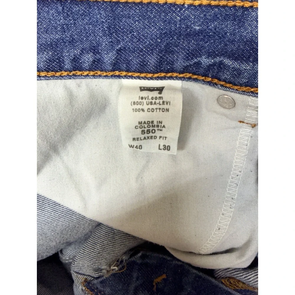Levi's 550 Men's Relaxed Fit Jeans Blue - Size W40 X‎ L30
